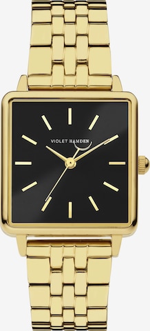 Montre à affichage analogique Violet Hamden en or : devant