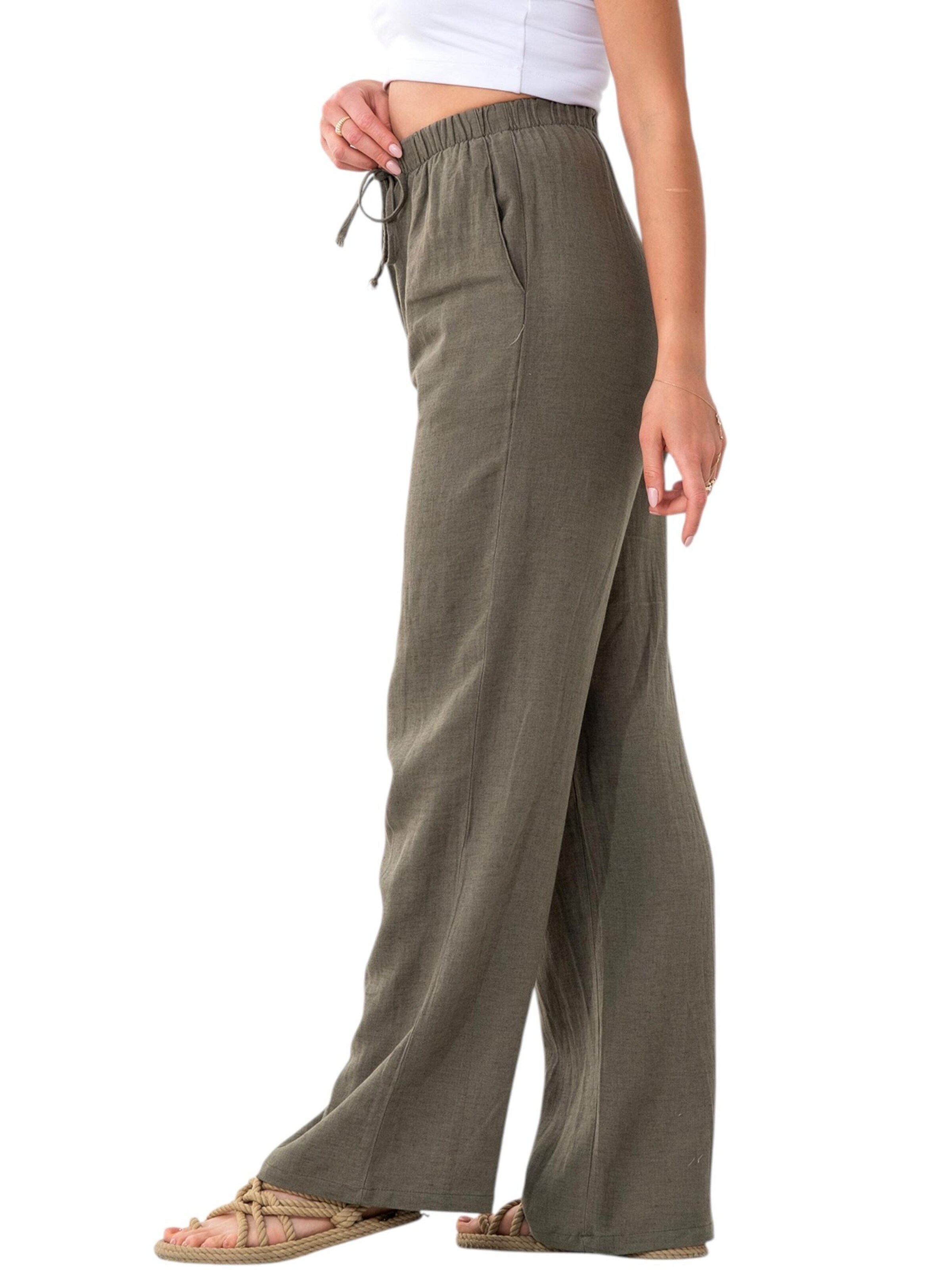 Wide Leg Pantalon 'SAIRA' WENOR en vert