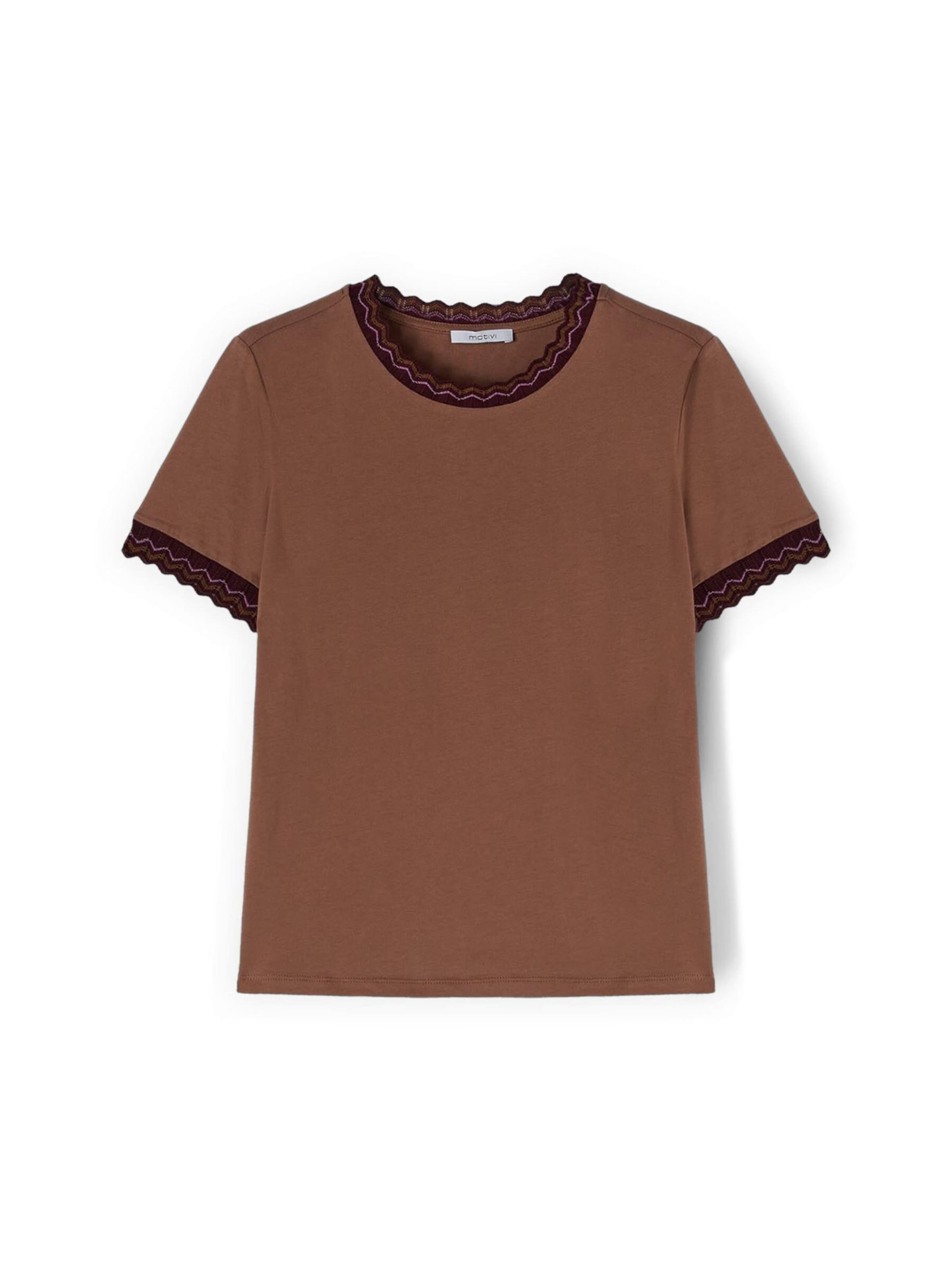MOTIVI Shirt in Brown: front