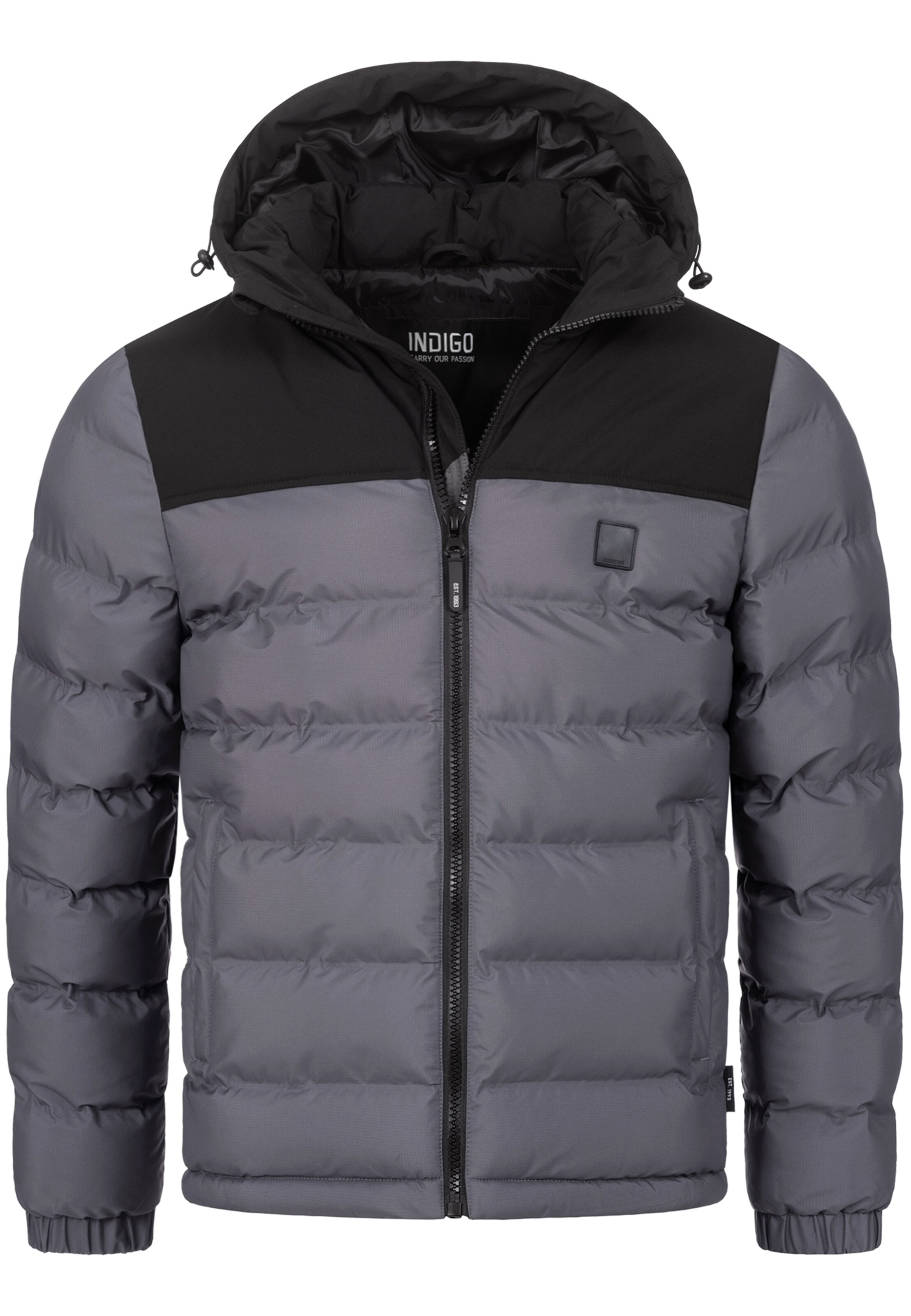 INDICODE JEANS Between-season jacket 'Eberhardy' in Grey: front