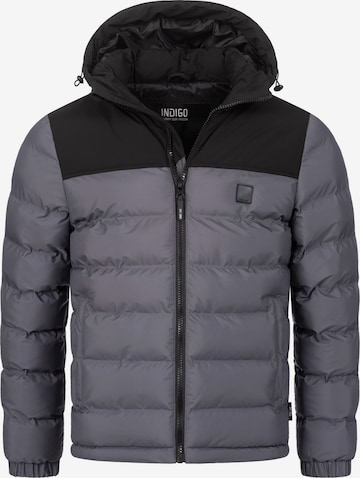 INDICODE JEANS Between-season jacket 'Eberhardy' in Grey: front