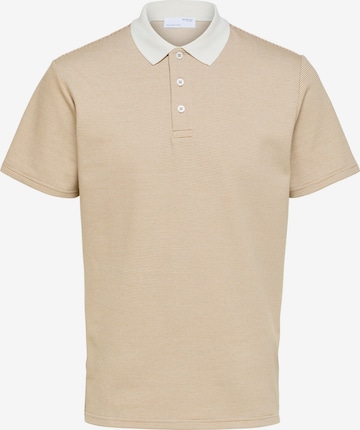 Maglietta 'ASH' di SELECTED HOMME in beige: frontale