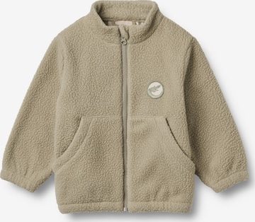 WHEAT Fleece Jacket 'Helge' in Brown: front