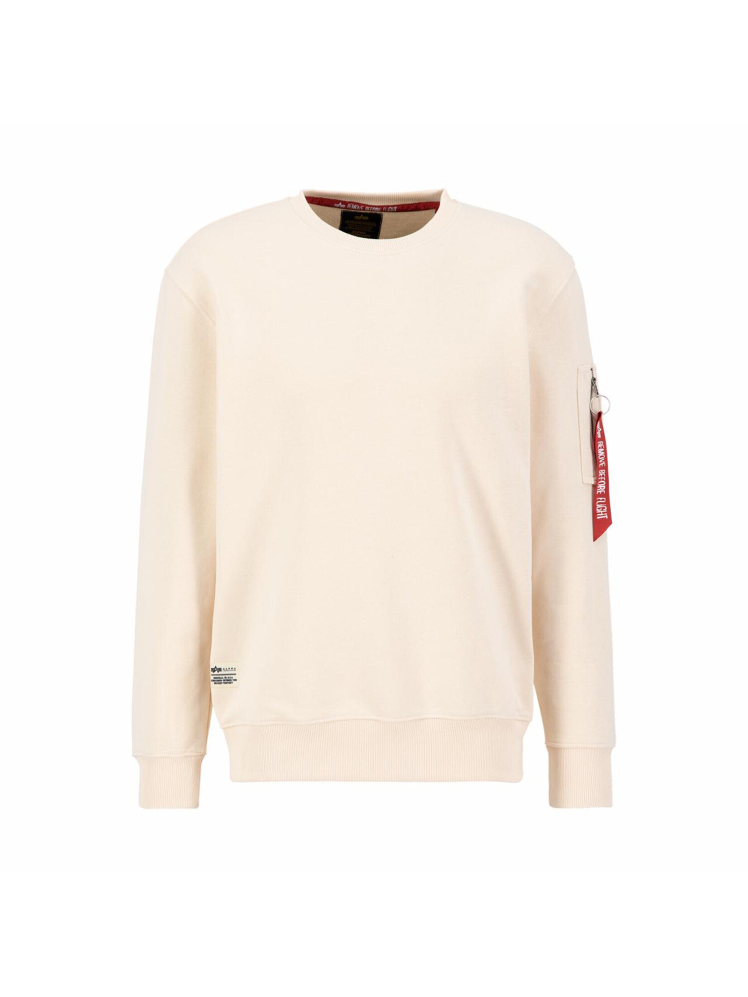 ALPHA INDUSTRIES Свитшот 'USN Blood Chit' в Белый: спереди