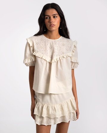 THE-ARE Blouse in White: front