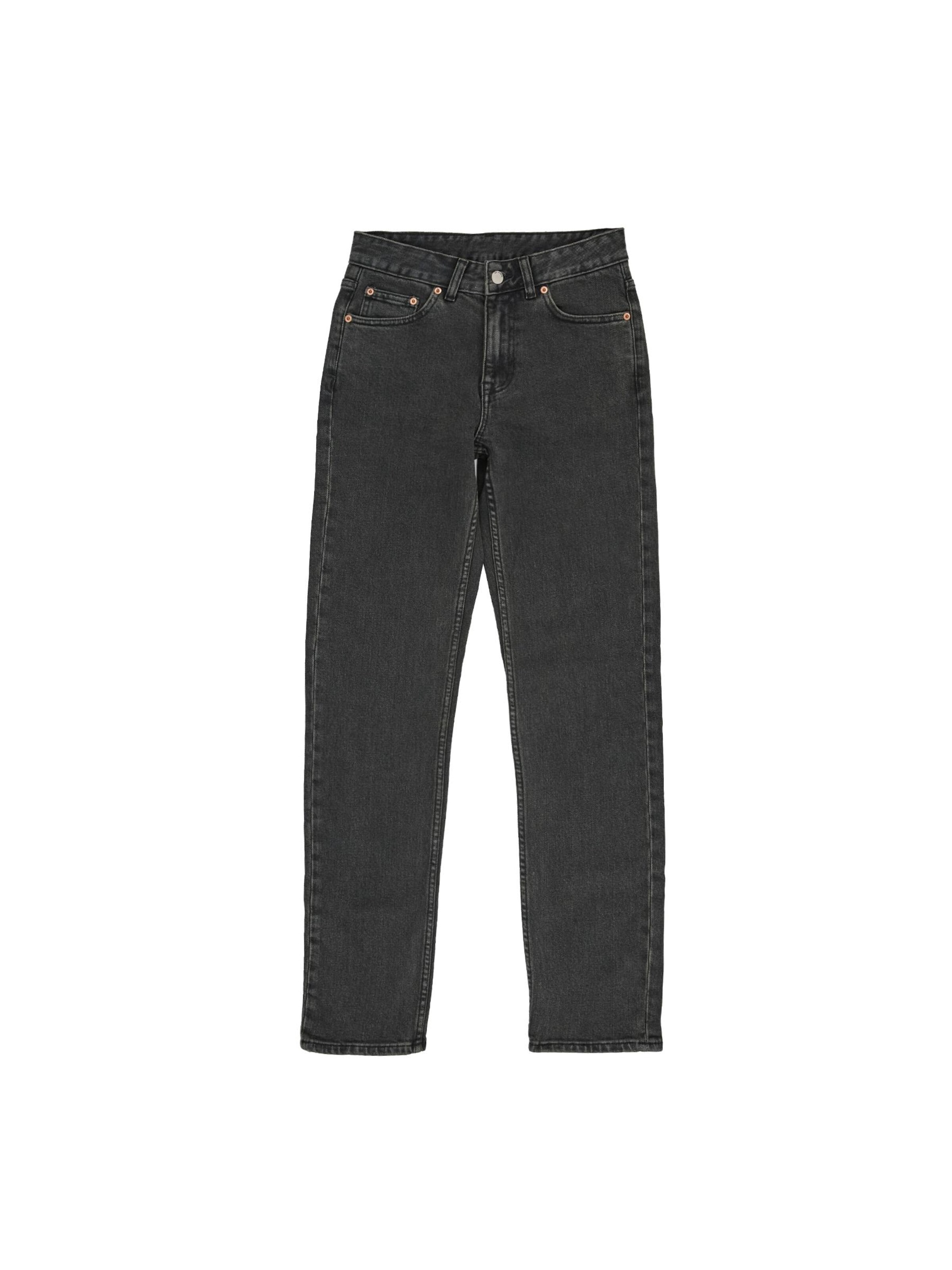 Dr. Denim Slimfit Jeans 'Straw Mid Slim' in Zwart: voorkant