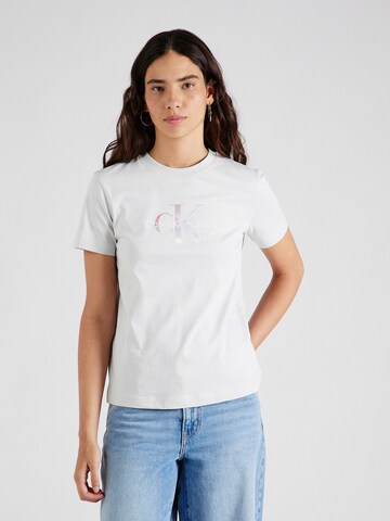 Calvin Klein Jeans Тениска в сиво: отпред