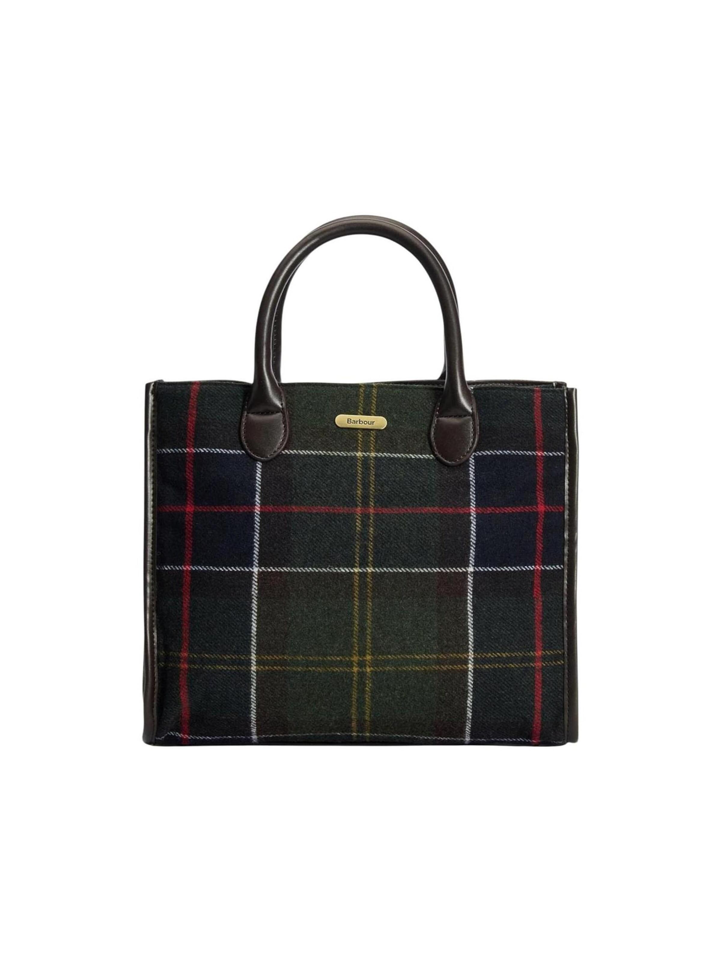 Barbour - Bolso de hombro 'BARRHILL TARTAN TOTE BAG LBA0423' en verde: frente
