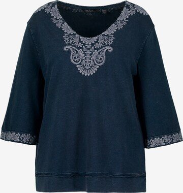 Ulla Popken Sweatshirt in Blauw: voorkant