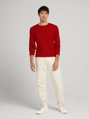 TOM TAILOR DENIM Sweater in Red