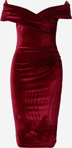 Sistaglam Kokteilové šaty 'MYLO' - Červená: predná strana