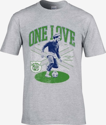T-Shirt 'One Love' Bob Marley en gris : devant