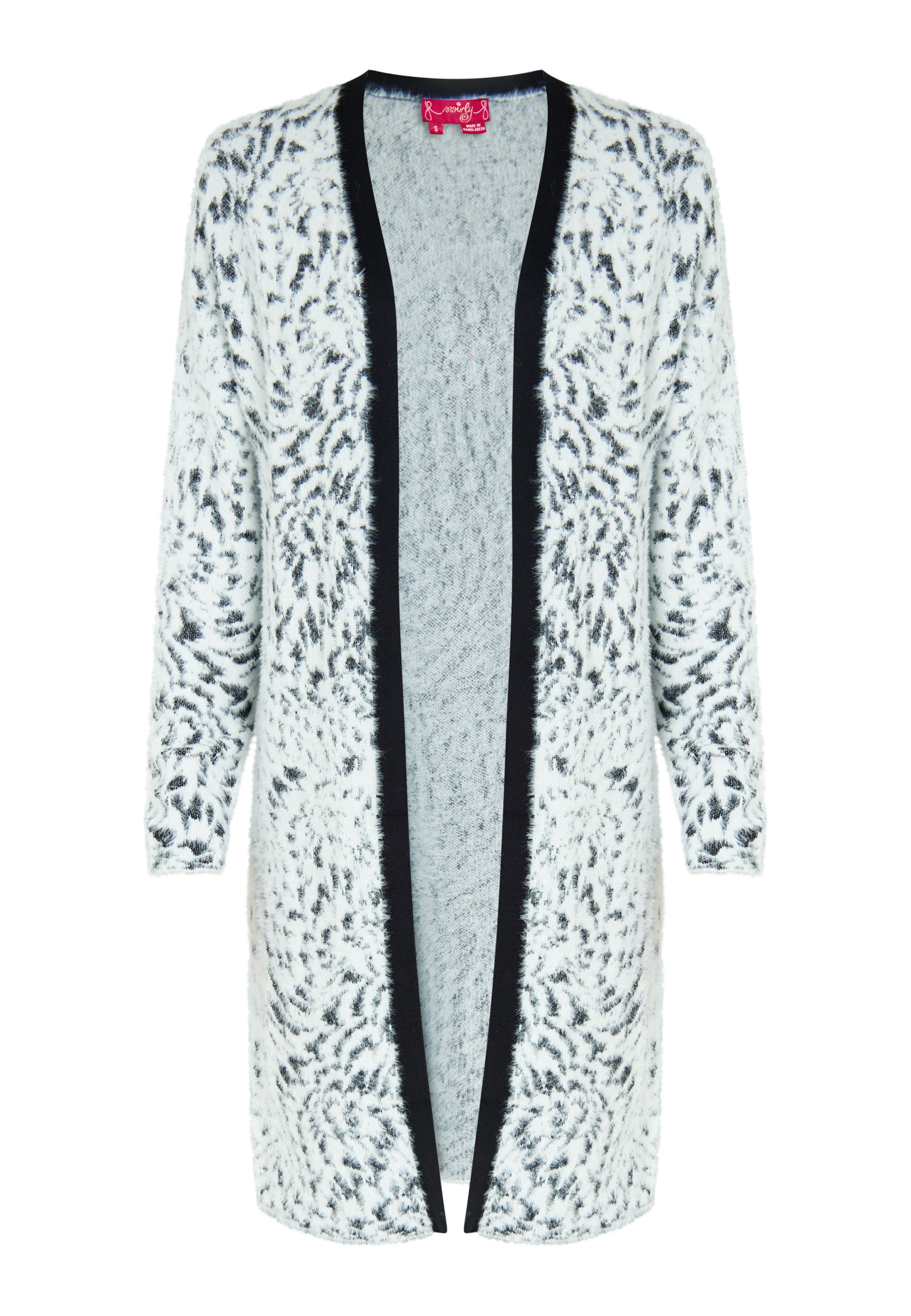 swirly Kardigán - Biela: predná strana