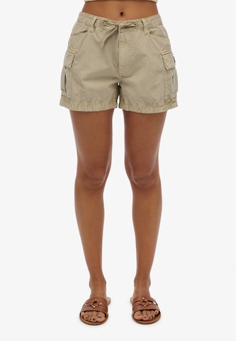Superdry Regular Cargobroek in Grijs: voorkant