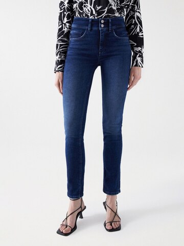 Coupe slim Jean Salsa Jeans en bleu : devant