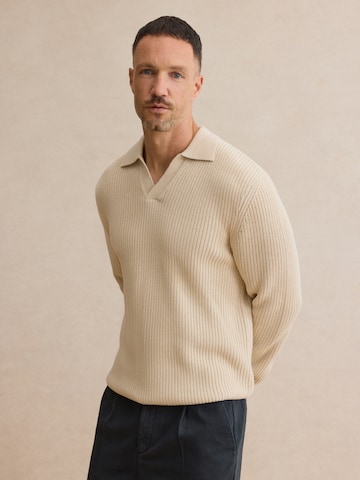 DAN FOX APPAREL Trui 'Hasan' in Beige: voorkant