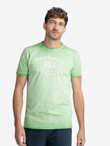 T-Shirt Petrol Industries en vert : devant