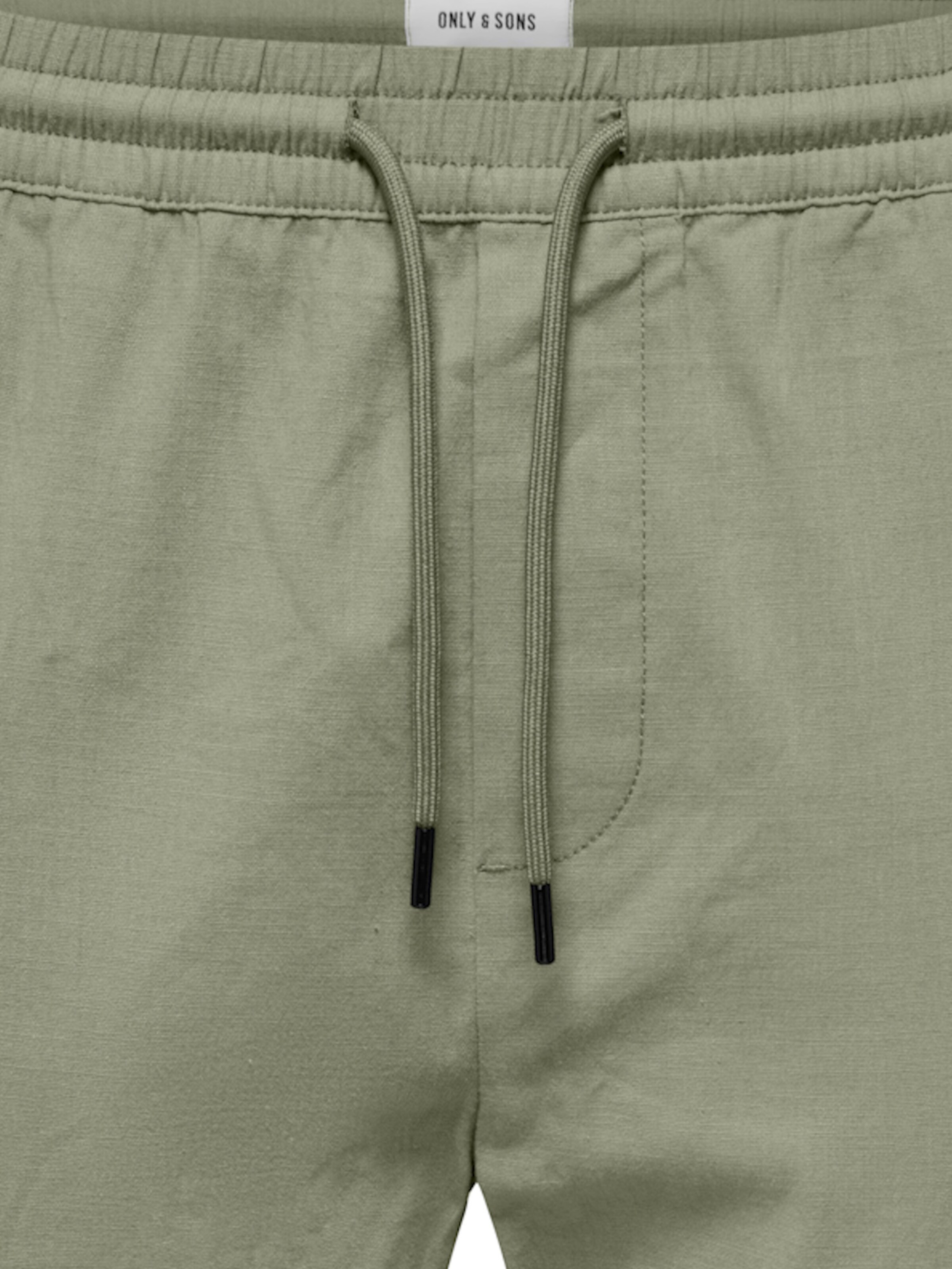 Only & Sons Slimfit Hose 'ONSCapri' in Grün