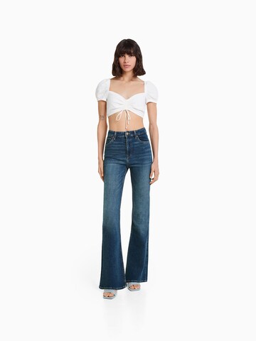 évasé Jean Bershka en bleu