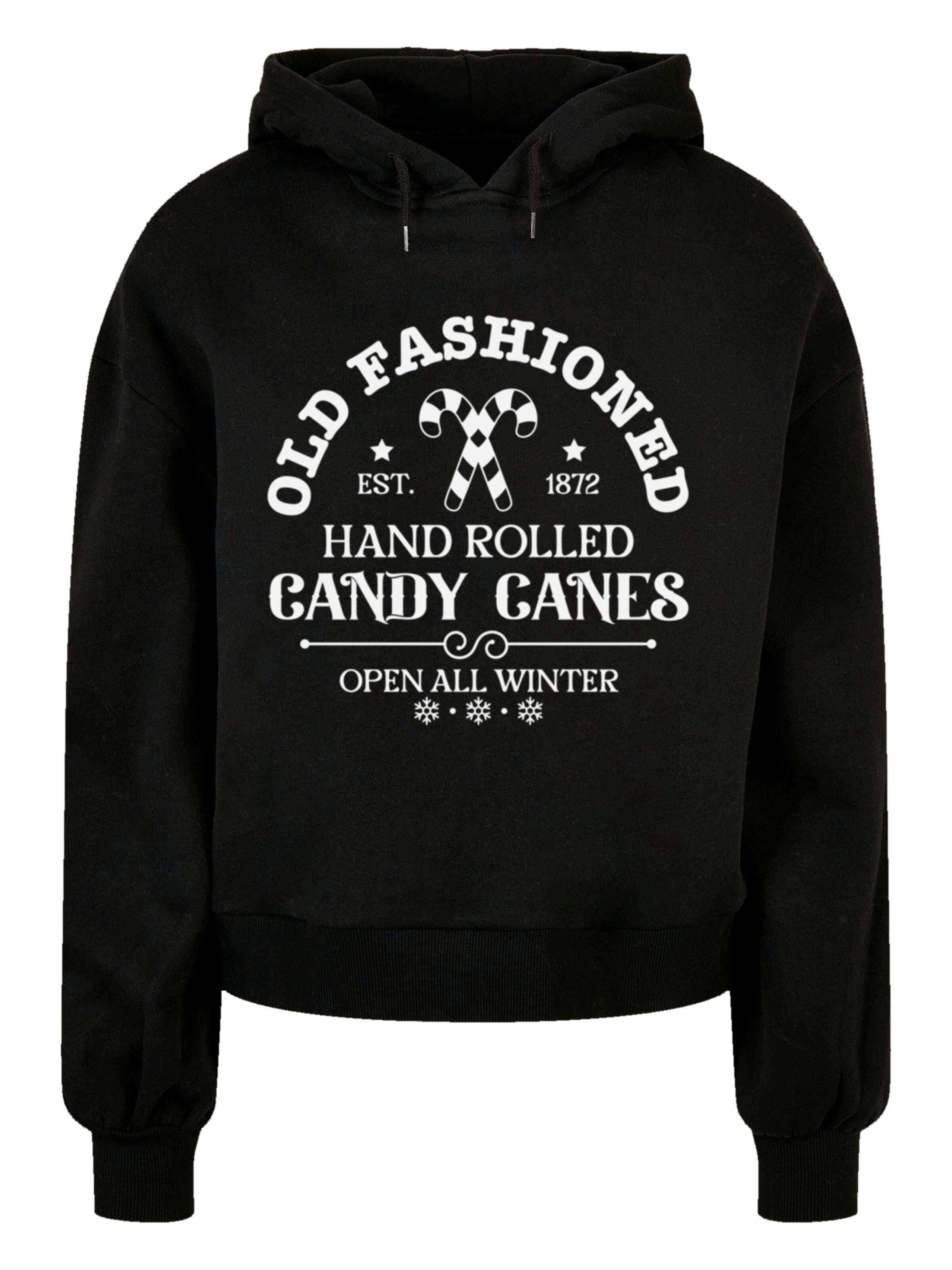 Sweat-shirt 'Cany Canes' F4NT4STIC en noir : devant