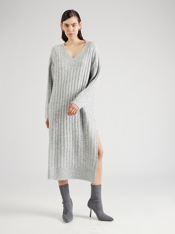 TOPSHOP - Vestido de punto en gris: frente