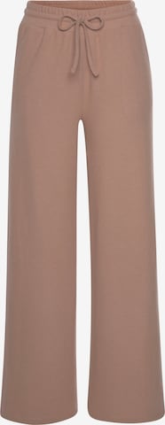 LASCANA - Pantalón de pijama en beige: frente