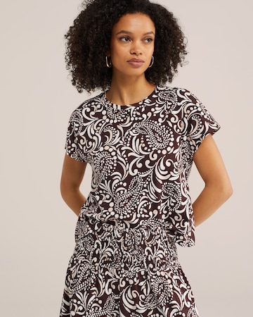 WE Fashion Shirt in Bruin: voorkant