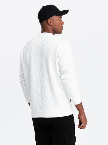 Sweat-shirt Ombre en blanc