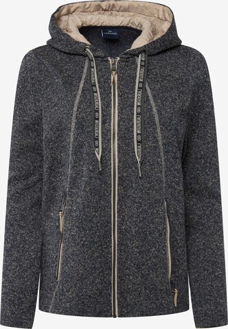 LAURASØN Zip-Up Hoodie in Grey: front