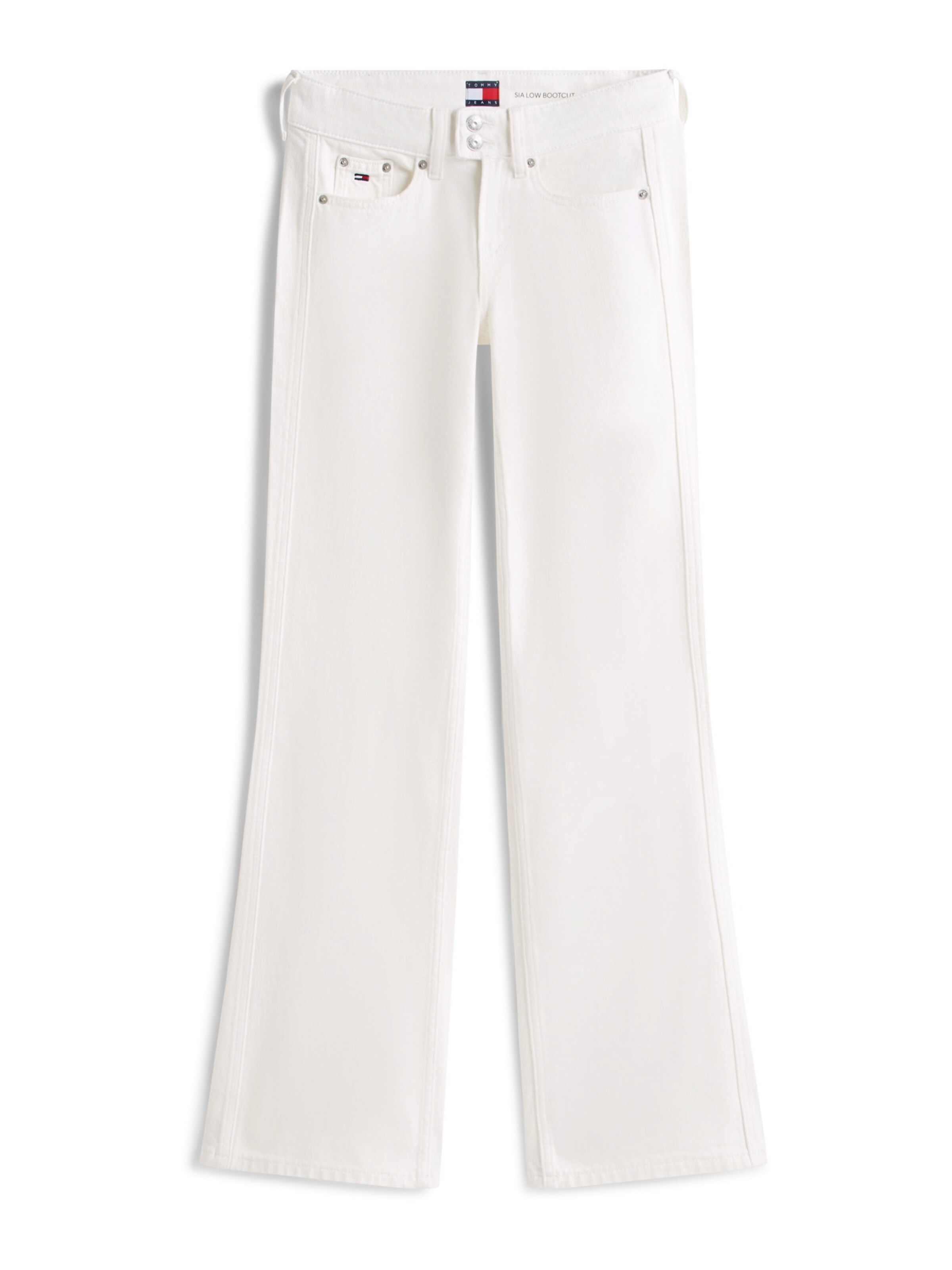 Tommy Jeans Laienev Teksapüksid 'SIA', värv valge: eest vaates