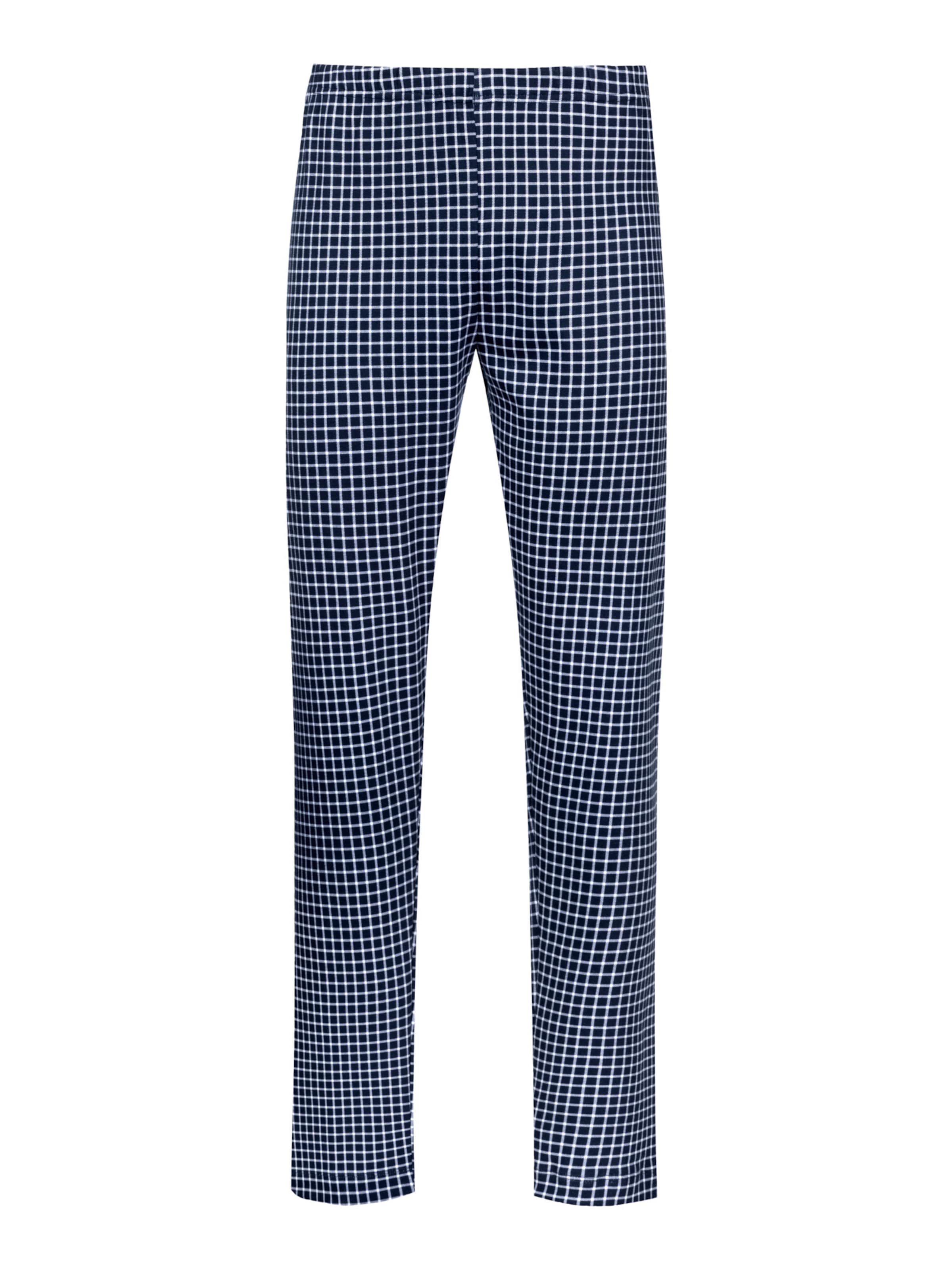 Pantalon de pyjama 'White Check' Mey en bleu : devant