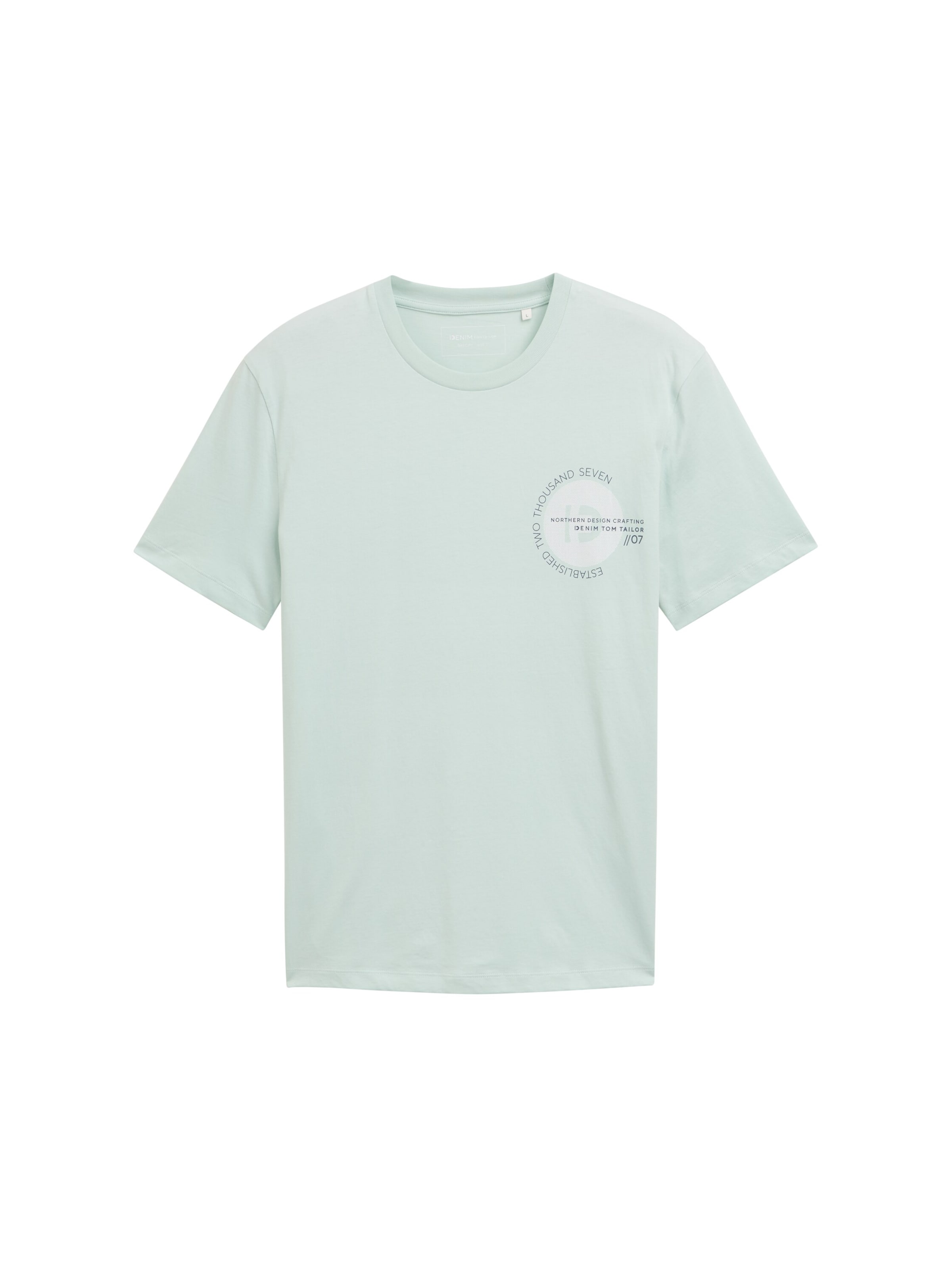 T-Shirt TOM TAILOR DENIM en vert : devant