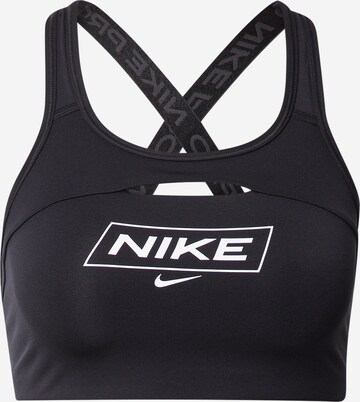 Bustier Soutien-gorge de sport NIKE en noir : devant