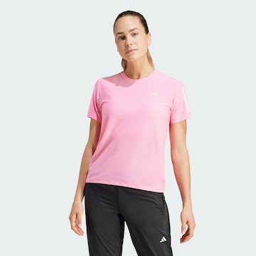 Tricou funcțional 'Own The Run' de la ADIDAS PERFORMANCE pe roz: față