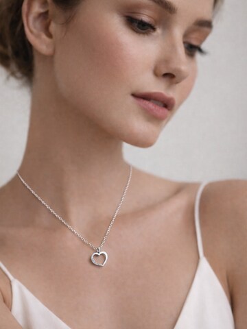 Pure Schmuck Ketting 'Heart Glow' in Zilver