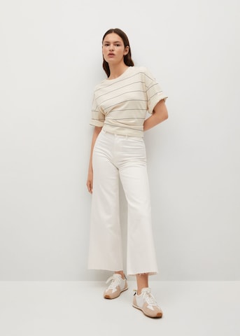 MANGO Wide leg Jeans 'Catherin' in White