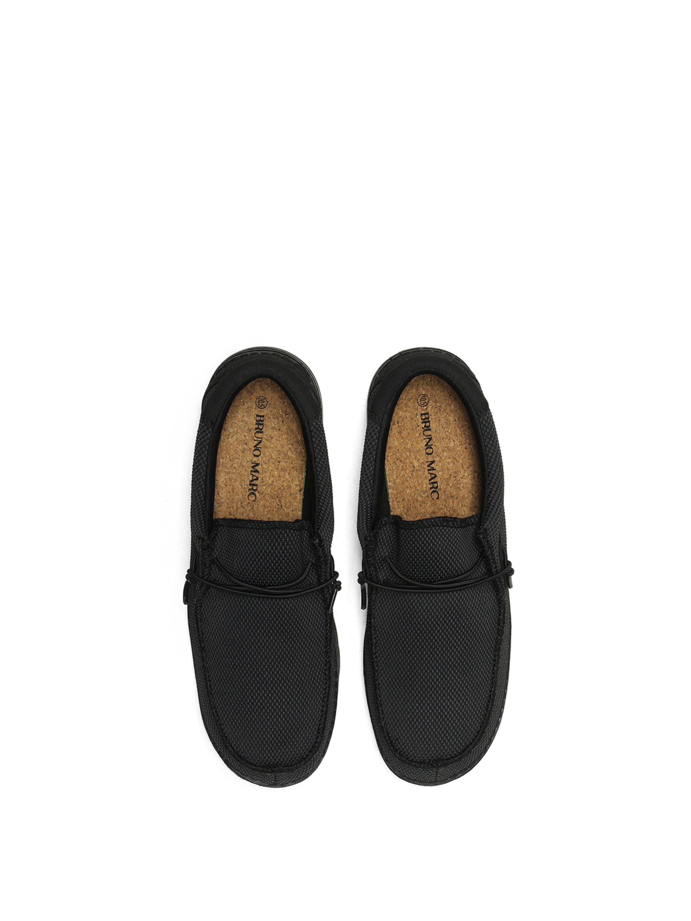 Slipper 'Bruno Marc Herren Loafer Mokassin, Leichte Atmungsaktive Freizeitschuhe Aus Canvas' di Bruno Marc in nero