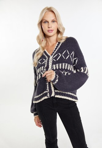 IZIA Knit Cardigan in Grey: front