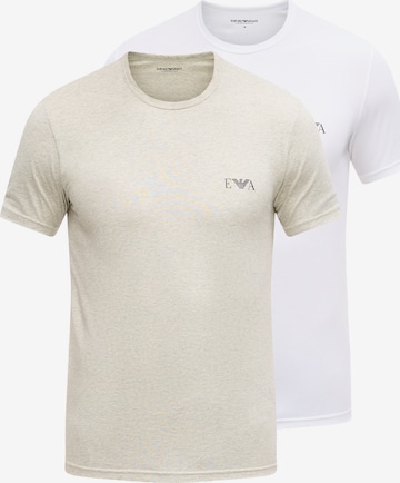 Emporio Armani - Camiseta térmica en beige: frente