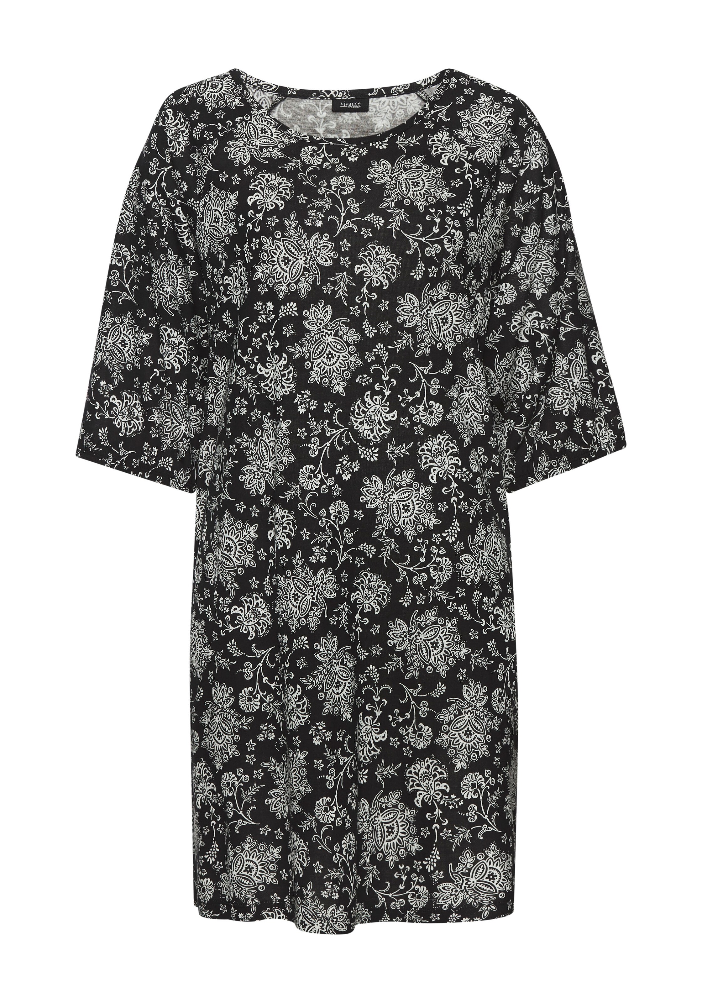 VIVANCE Nachthemd in Schwarz: Vorderseite