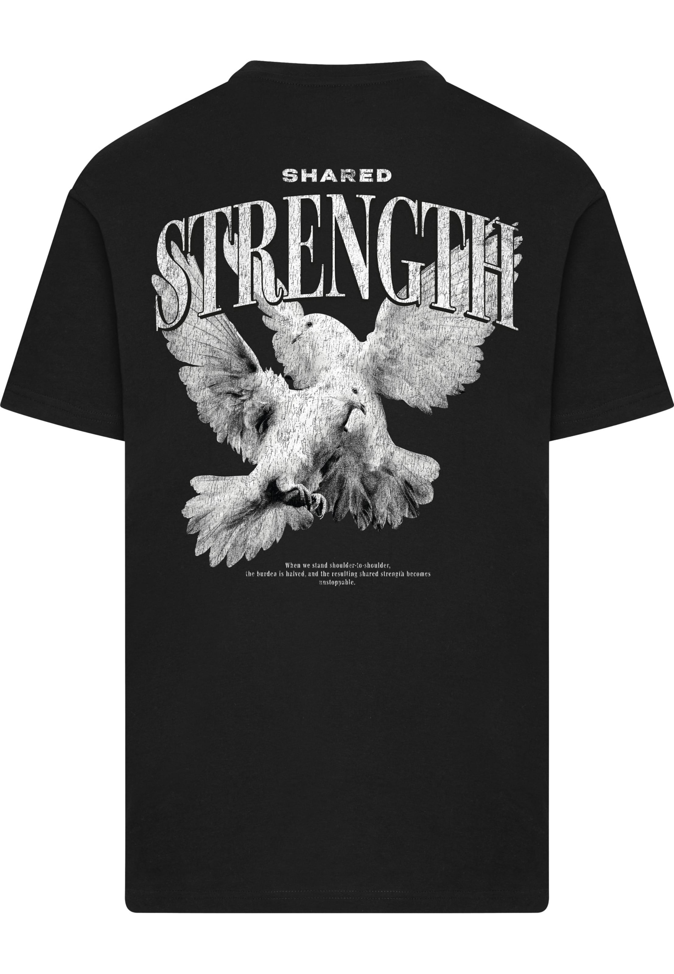 Mister Tee Shirt 'Shared Strength' in Zwart
