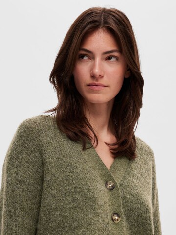 SELECTED FEMME Knit Cardigan in Green