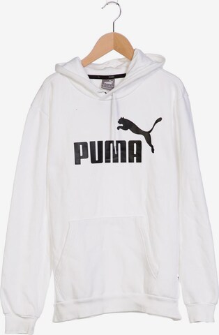 PUMA Sweatshirt & Zip-Up Hoodie in M in White: front