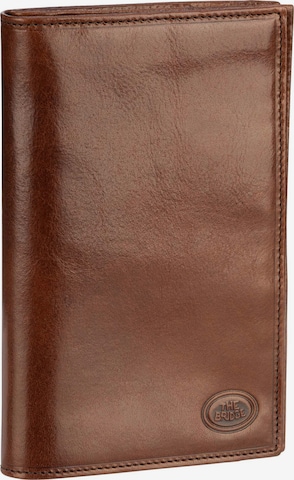 The Bridge Wallet in Brown: front