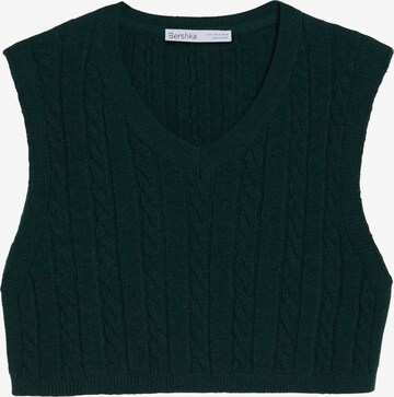 Bershka Sweater in Green: front