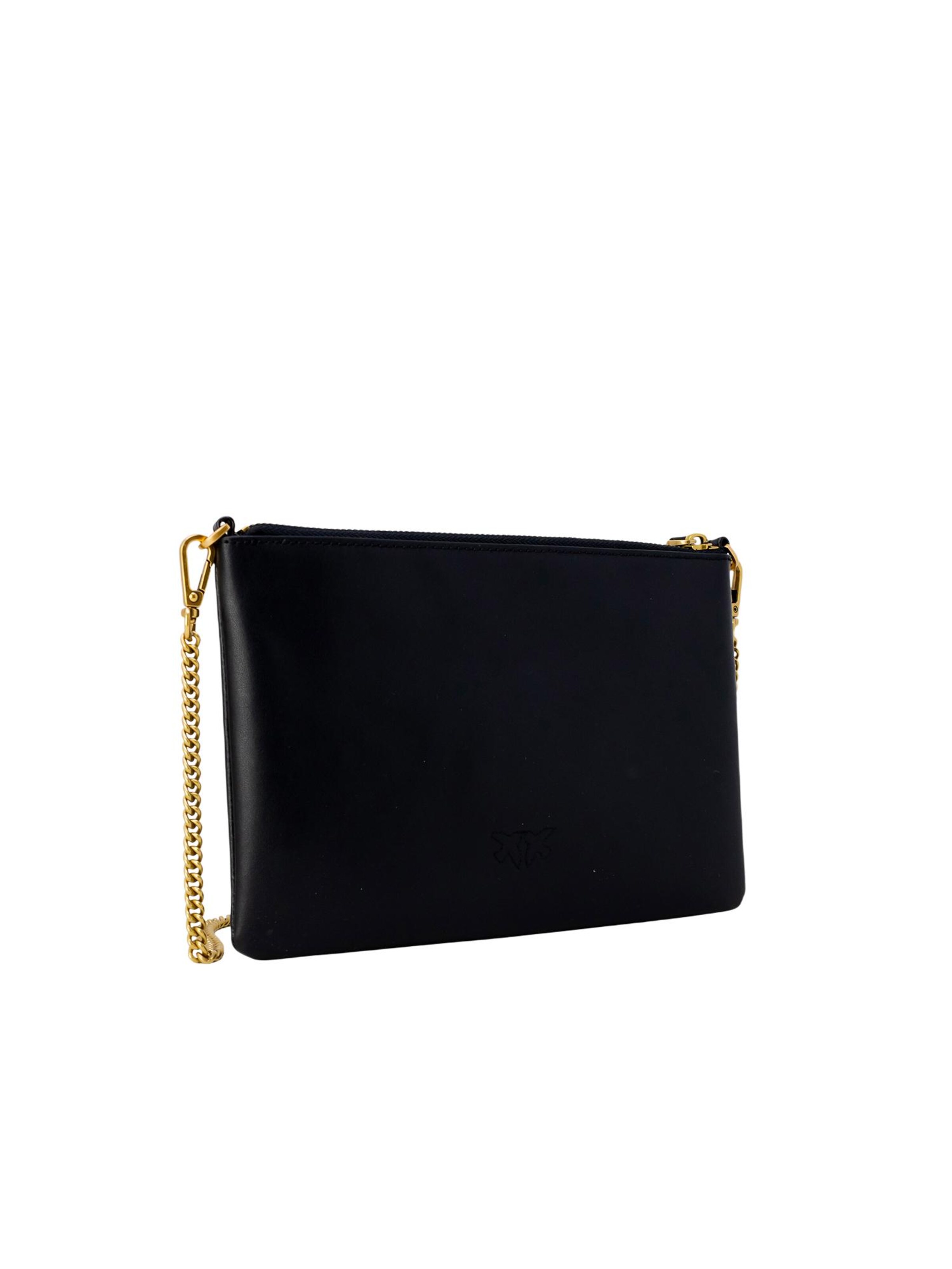 PINKO - Bolso saco 'FLAT CLASSIC VITELLO SETA 100455 A0F1' en negro