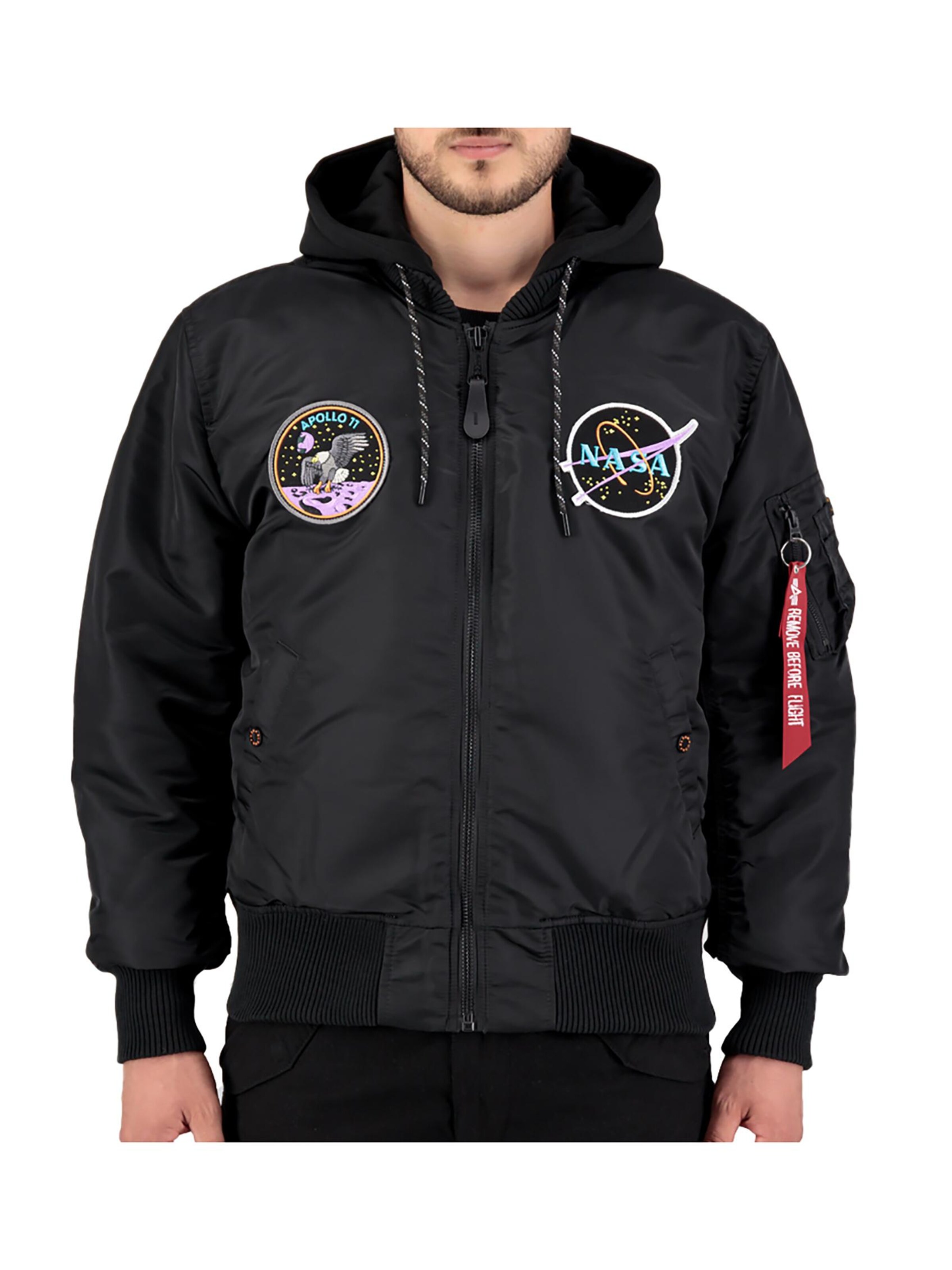ALPHA INDUSTRIES Between-Season Jacket 'MA-1 VF Dark Side' in Black