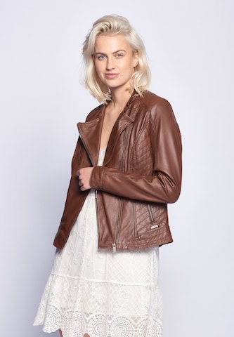 Maze Between-Season Jacket 'Sally' in Brown: front