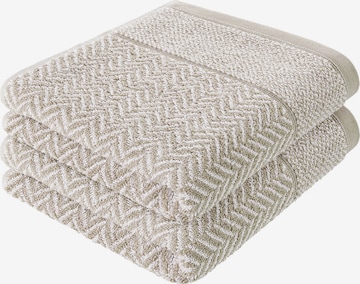 Serviette Herzbach home en gris : devant