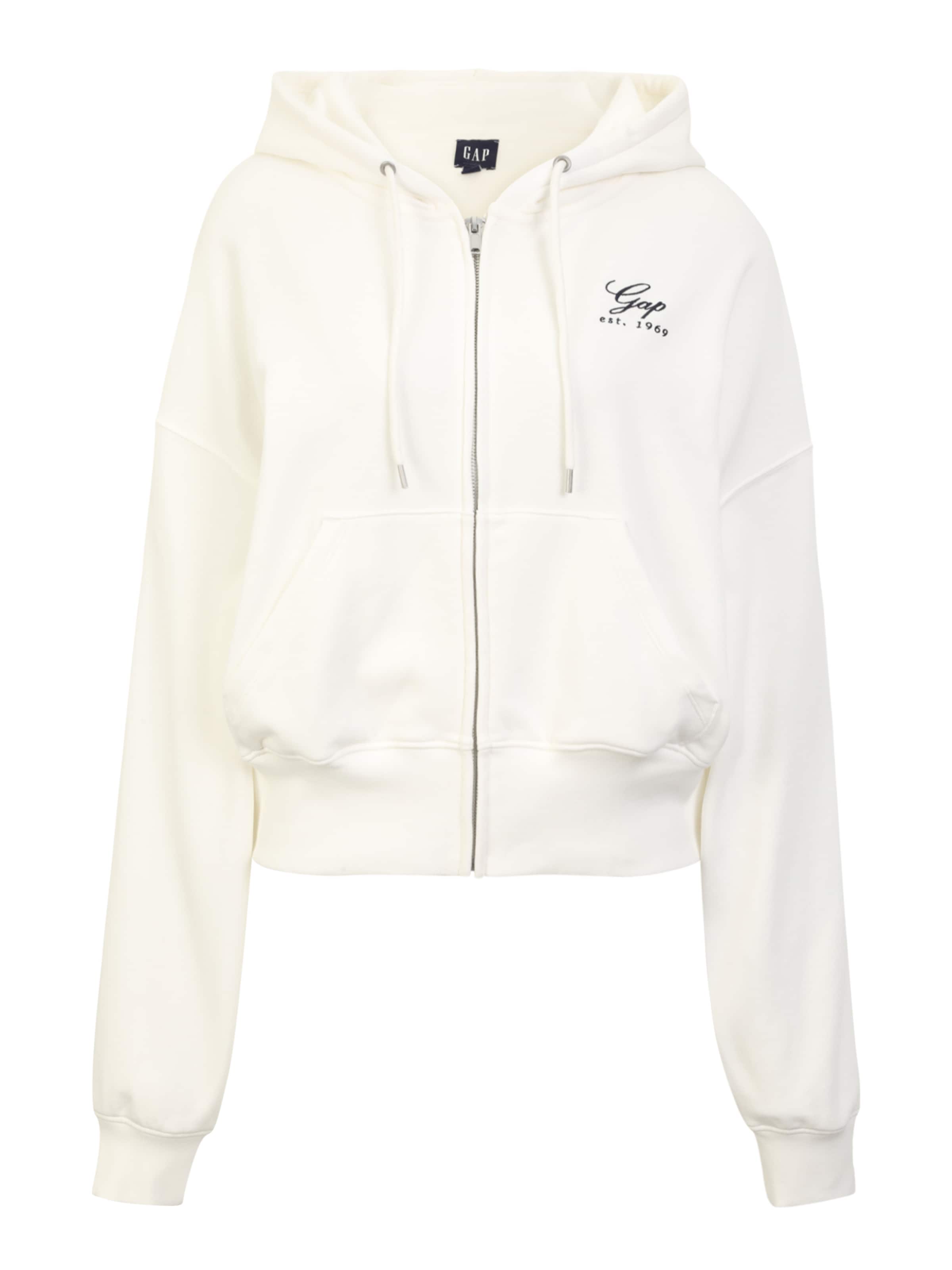 Veste de survêtement Gap Tall en blanc : devant